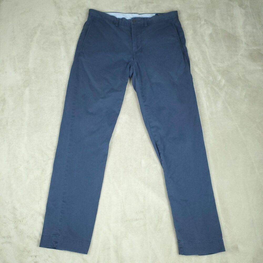 Polo Ralph Lauren Pants Mens 30x30 Blue Stretch Straight Fit Polo Chino Casual